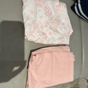 Floral and Pink Pack n Play Sheets